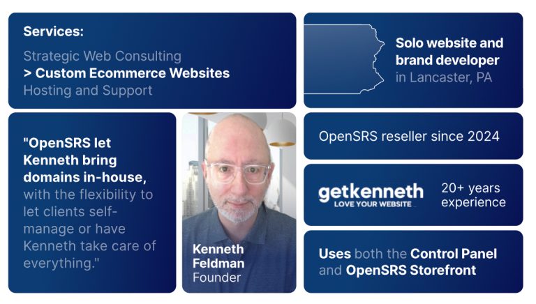 Get Kenneth | Lancaster, PA Web Design and Brand Development - I'm Featured in a Case Study on the OpenSRS Website